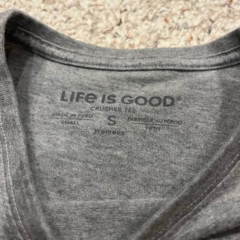 Life is Good Short Sleeve Crewneck Tee S Camera Don't Be Negative Casual - Picture 2 of 6